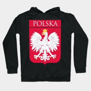 Vintage Style Poland Polish Eagle Flag Hoodie